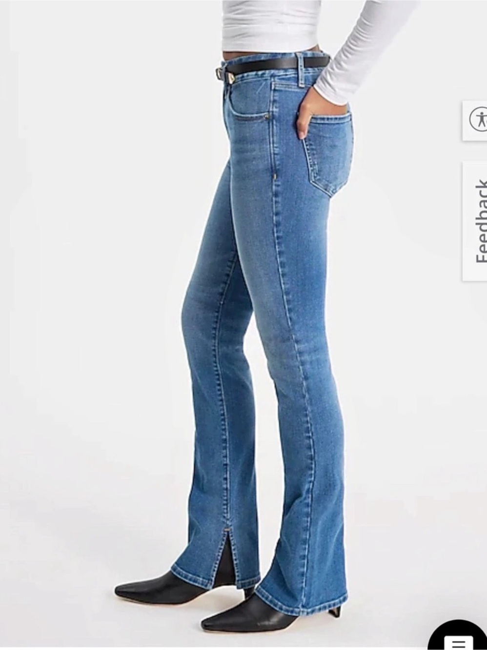 Express Mid Rise Medium Wash Skyscraper Jeans - Picture 3 of 7